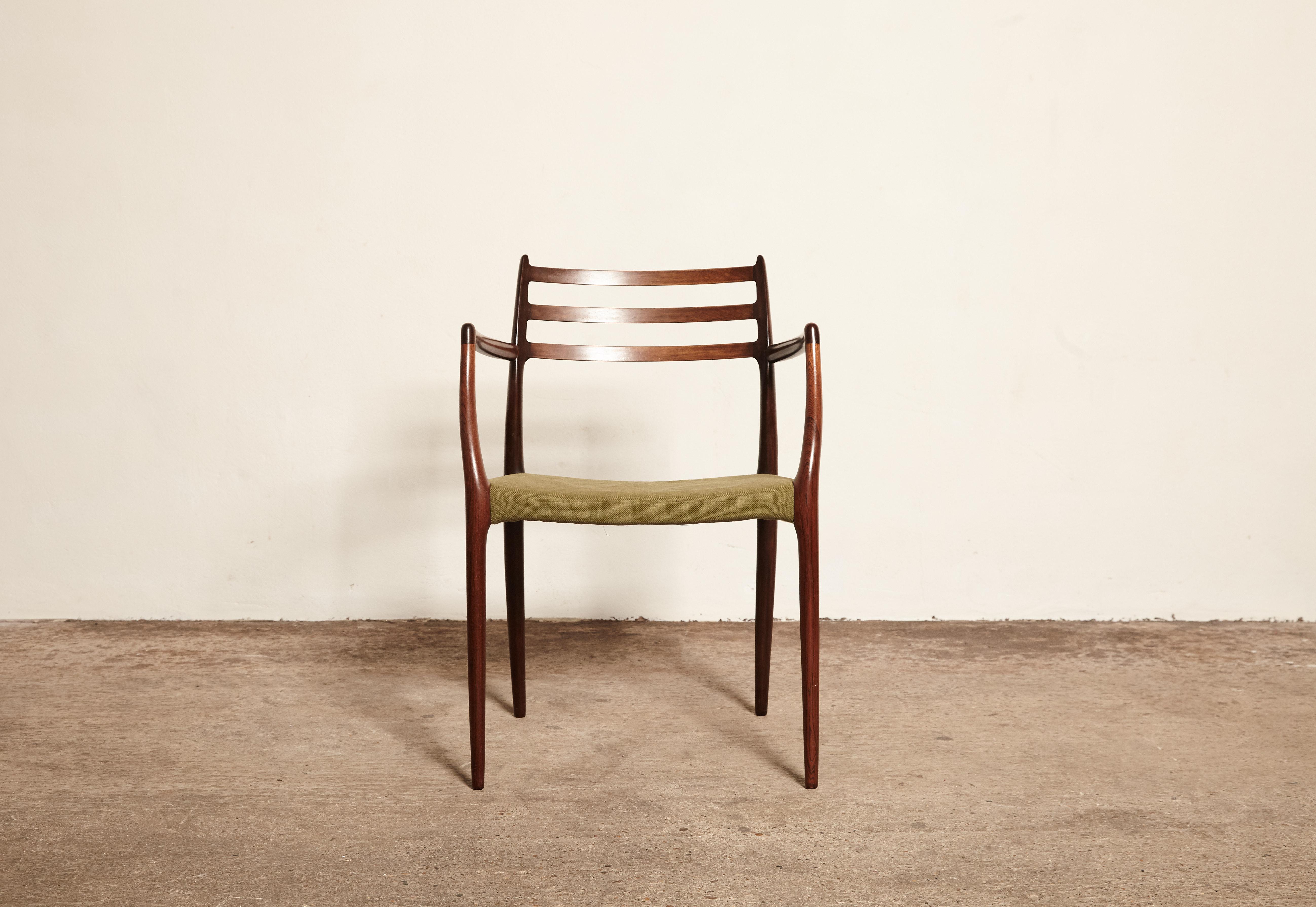 Niels O Moller Model 62 Rosewood Carver Dining Chair, Denmark, 1960s 3