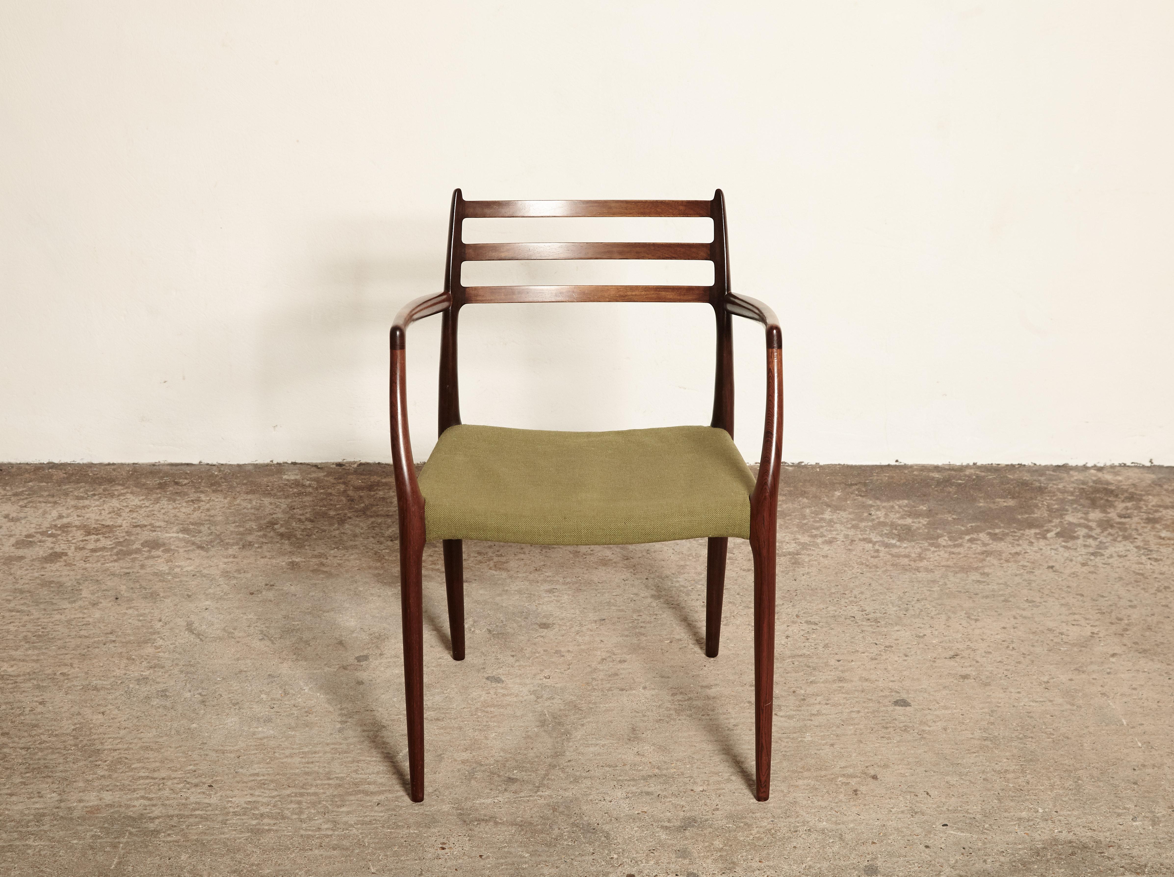 Niels O Moller Model 62 Rosewood Carver Dining Chair, Denmark, 1960s 2