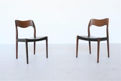 Paire de chaises à manger en palissandre Niels O. Moller Modèle 71:: Danemark:: 1951