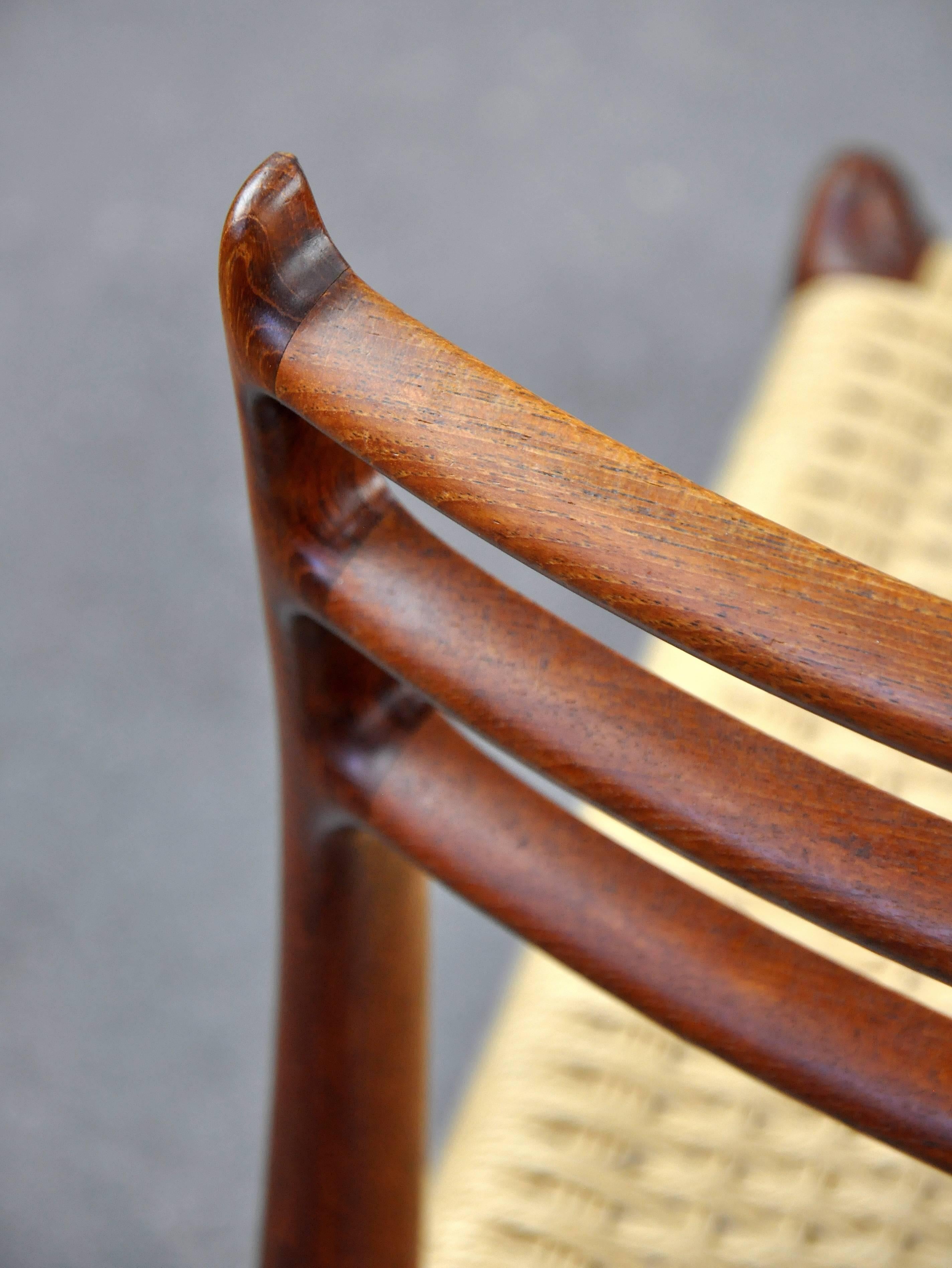 Chaises à manger en teck modèle 78 de Niels O. Moller 4