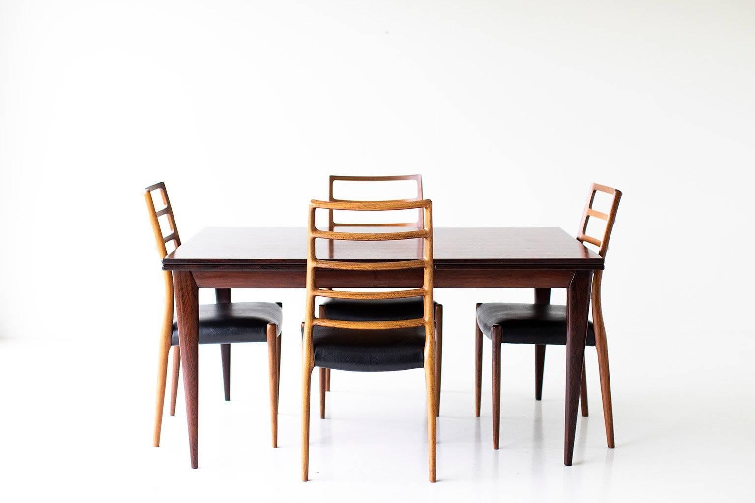 Niels O Moller Rosewood High Back Dining Chairs 4