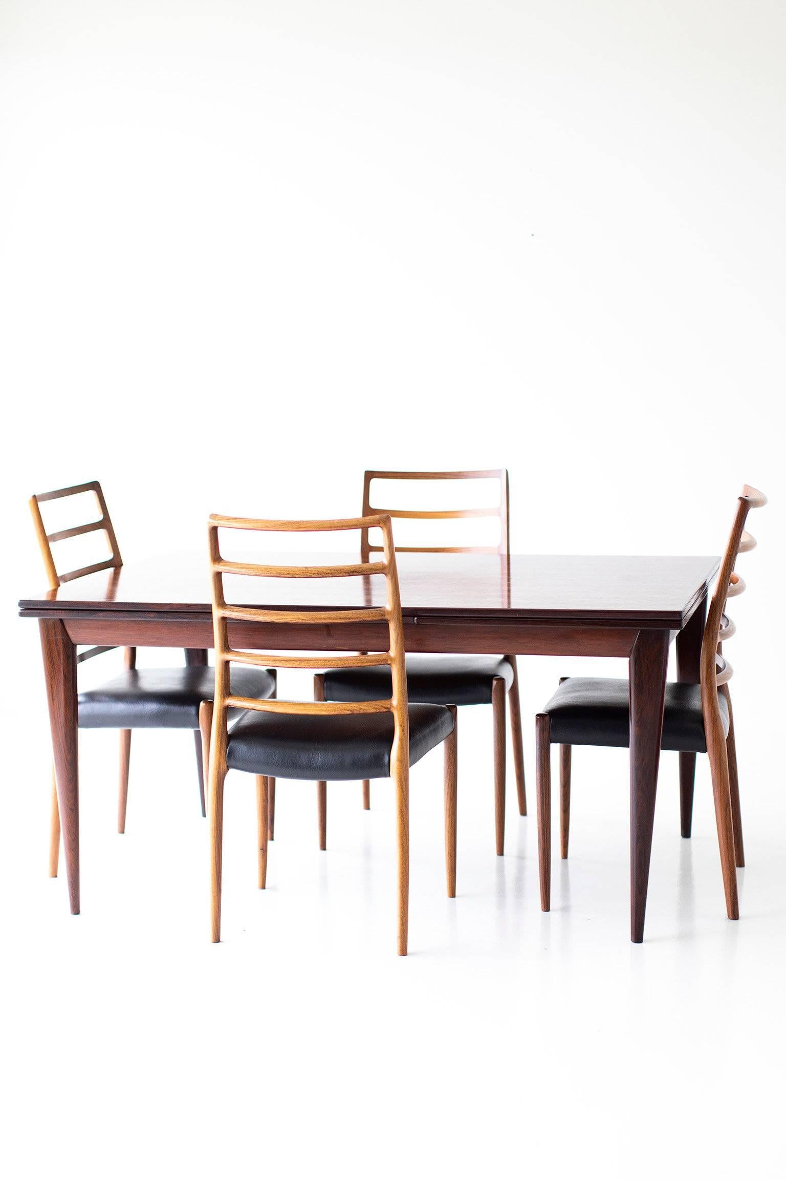 Mid-Century Modern Niels O Moller Rosewood High Back Dining Chairs