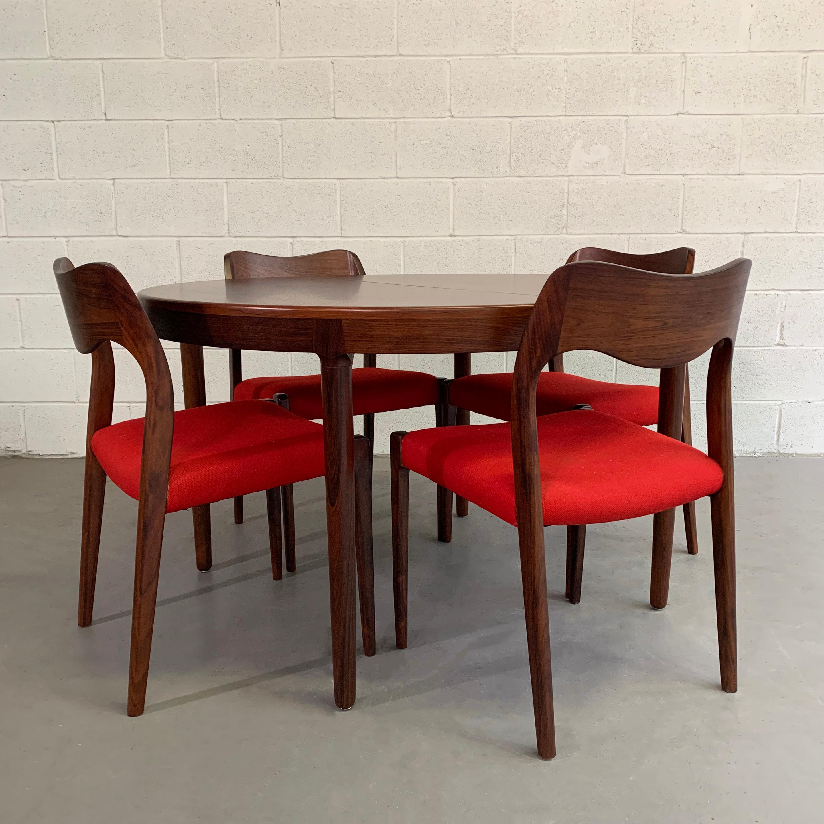 Danish Niels O Moller Round Rosewood Extension Dining Set