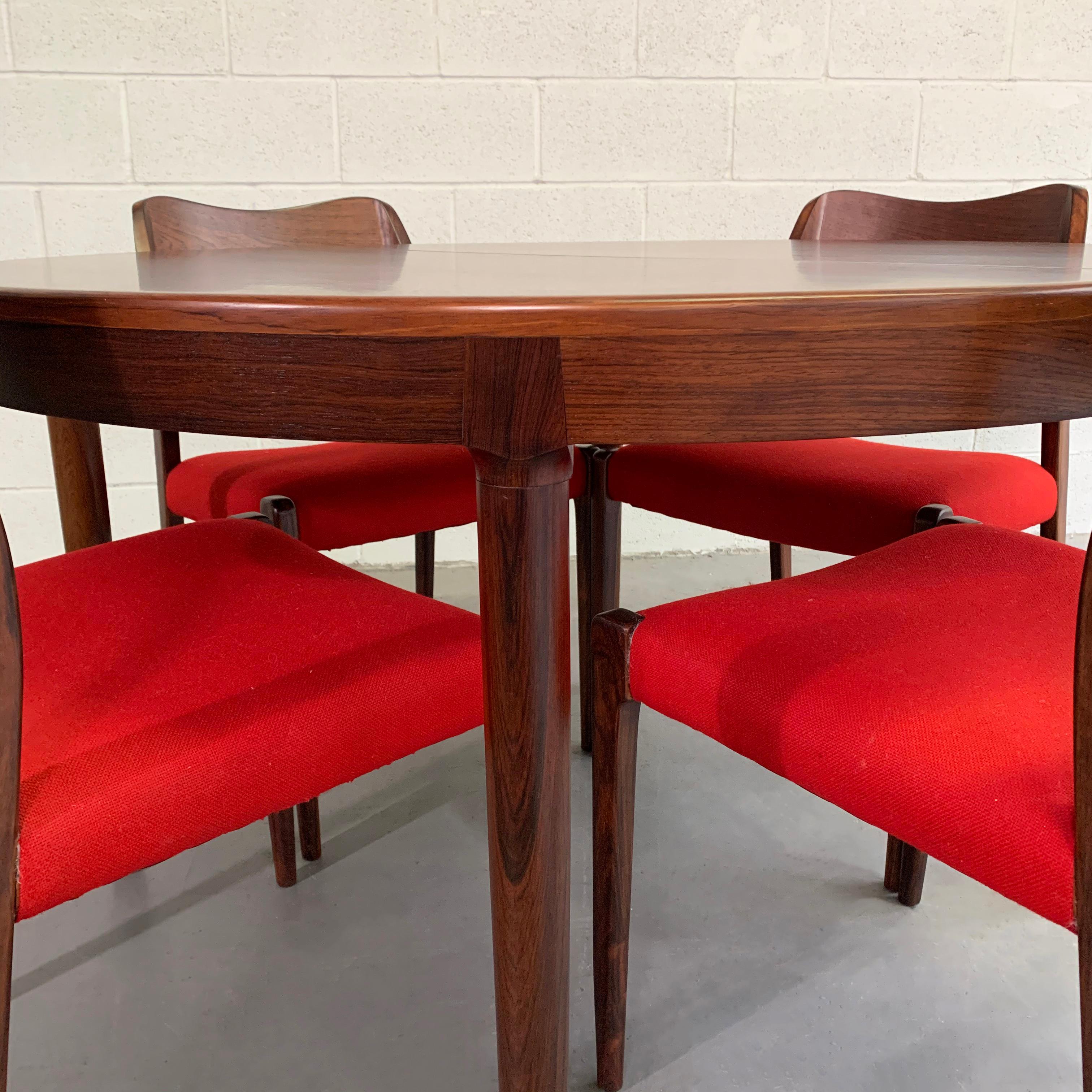Fabric Niels O Moller Round Rosewood Extension Dining Set