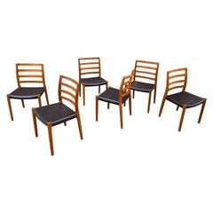 Niels O. Moller Set of 6 Solid Teak Dining Chairs