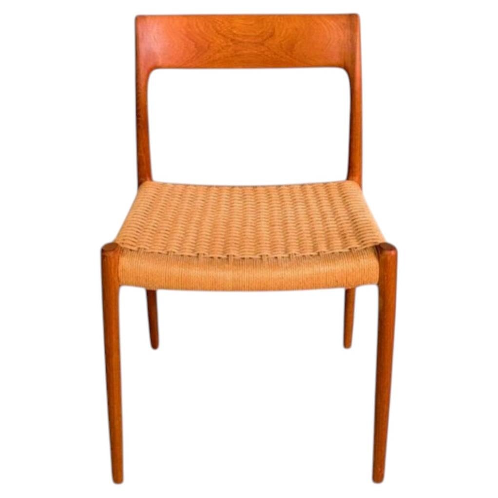 Niels O Moller Stuhl Modell 77 J.L. Møllers Møbelfabrik teak2 For Sale