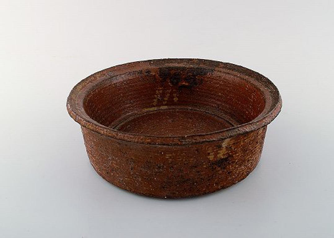 Scandinavian Modern Niels Oluf 'Jeppe' Thorkelin-Eriksen Danish Potter, 2 Unique Bowls For Sale