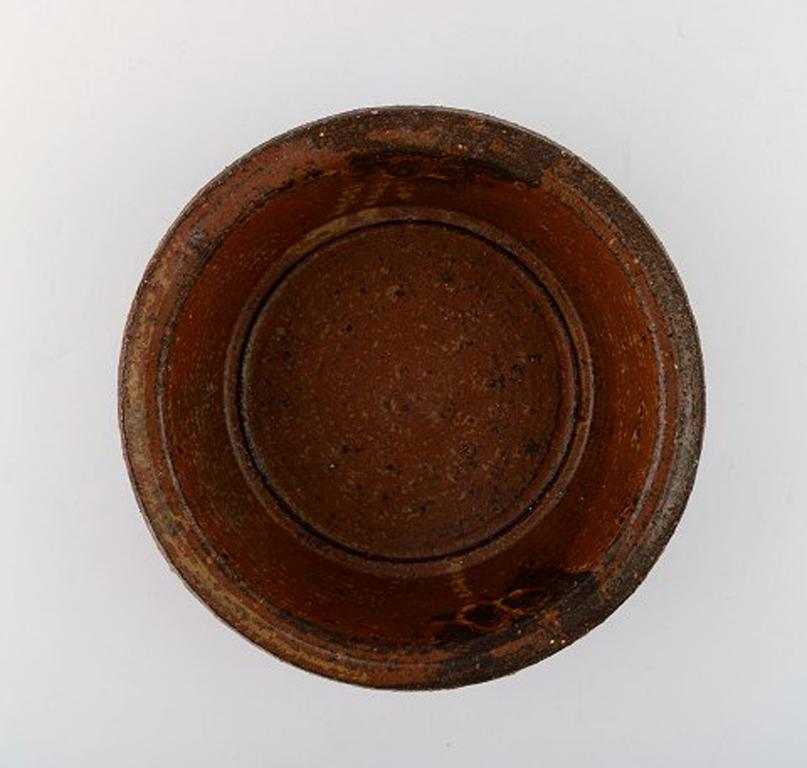 Scandinavian Modern Niels Oluf 'Jeppe' Thorkelin-Eriksen Danish Potter, 2 Unique Bowls For Sale