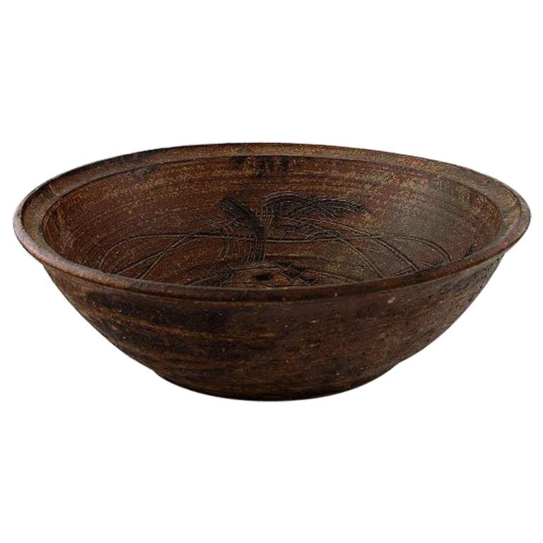 Niels Oluf 'Jeppe' Thorkelin-Eriksen Danish Potter, Unique Bowl For Sale