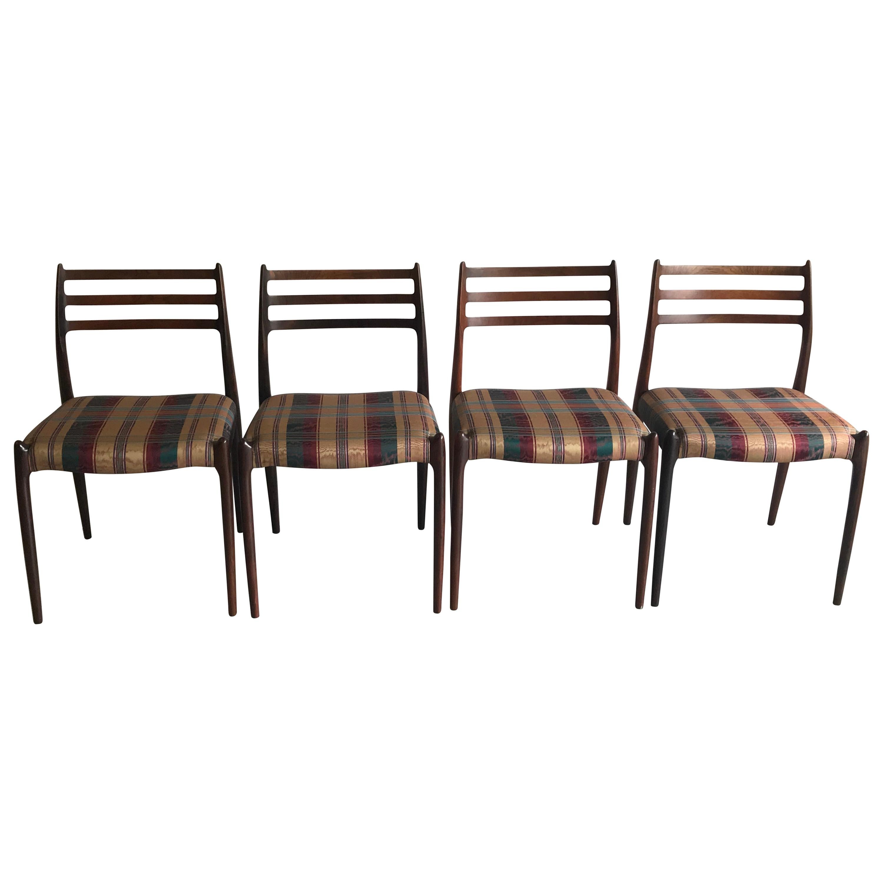 Niels O.Moller Rosewood Dining Chairs Model 78
