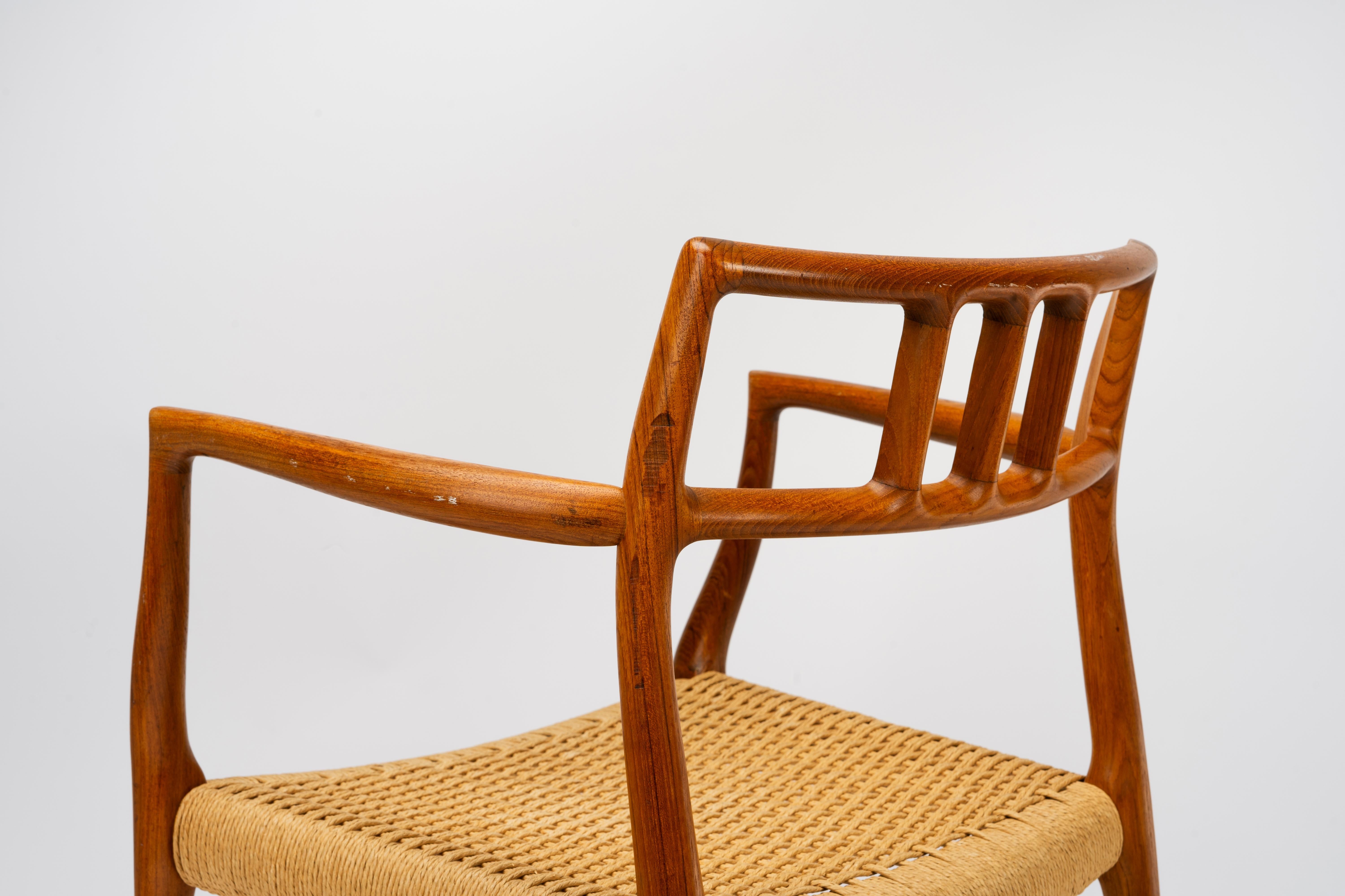 Poltrona da pranzo in teak Niels Otto 32 per J.L.A. Møllers Møbelfabrik in vendita 4