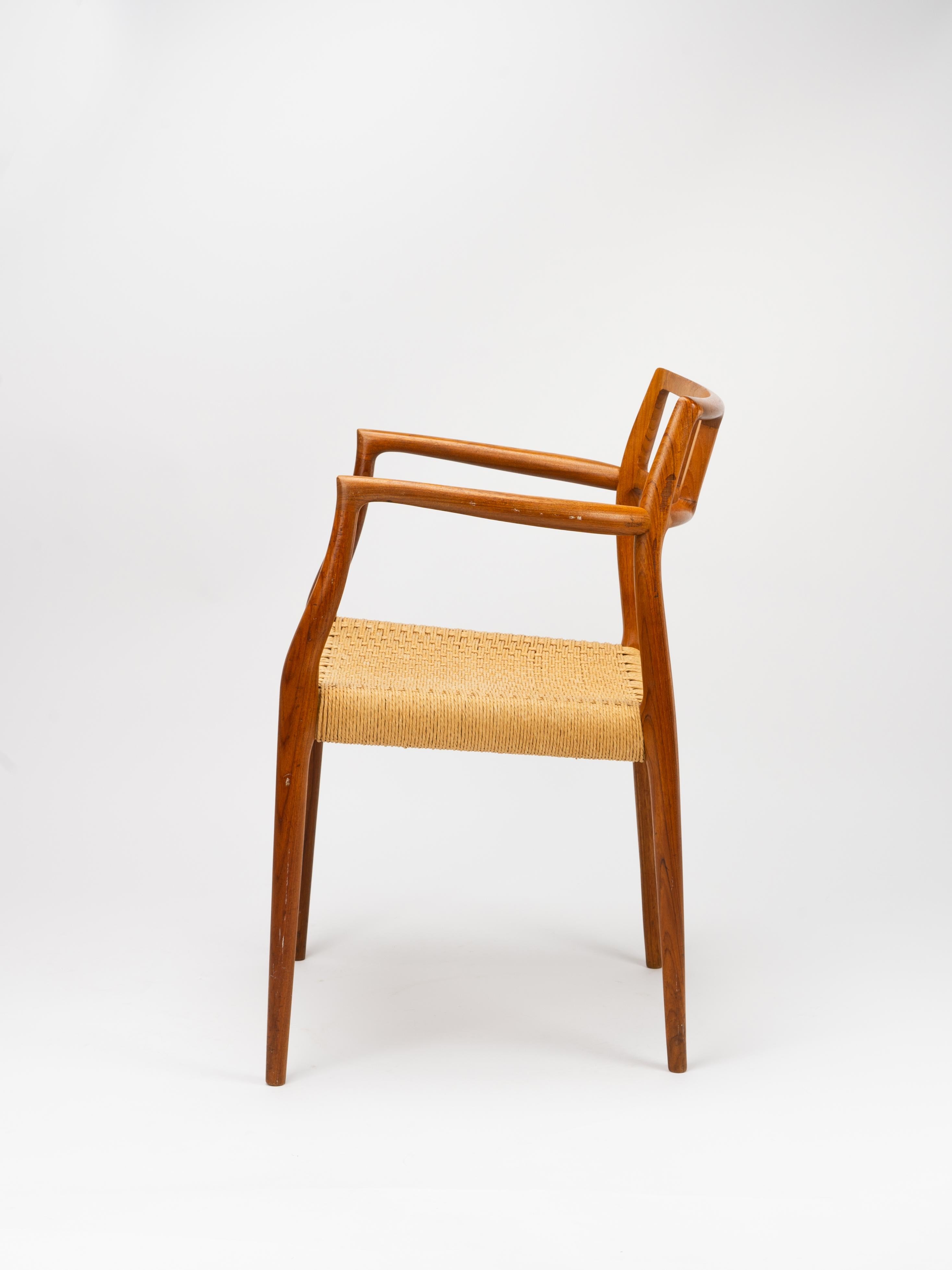Falegnameria Poltrona da pranzo in teak Niels Otto 32 per J.L.A. Møllers Møbelfabrik in vendita