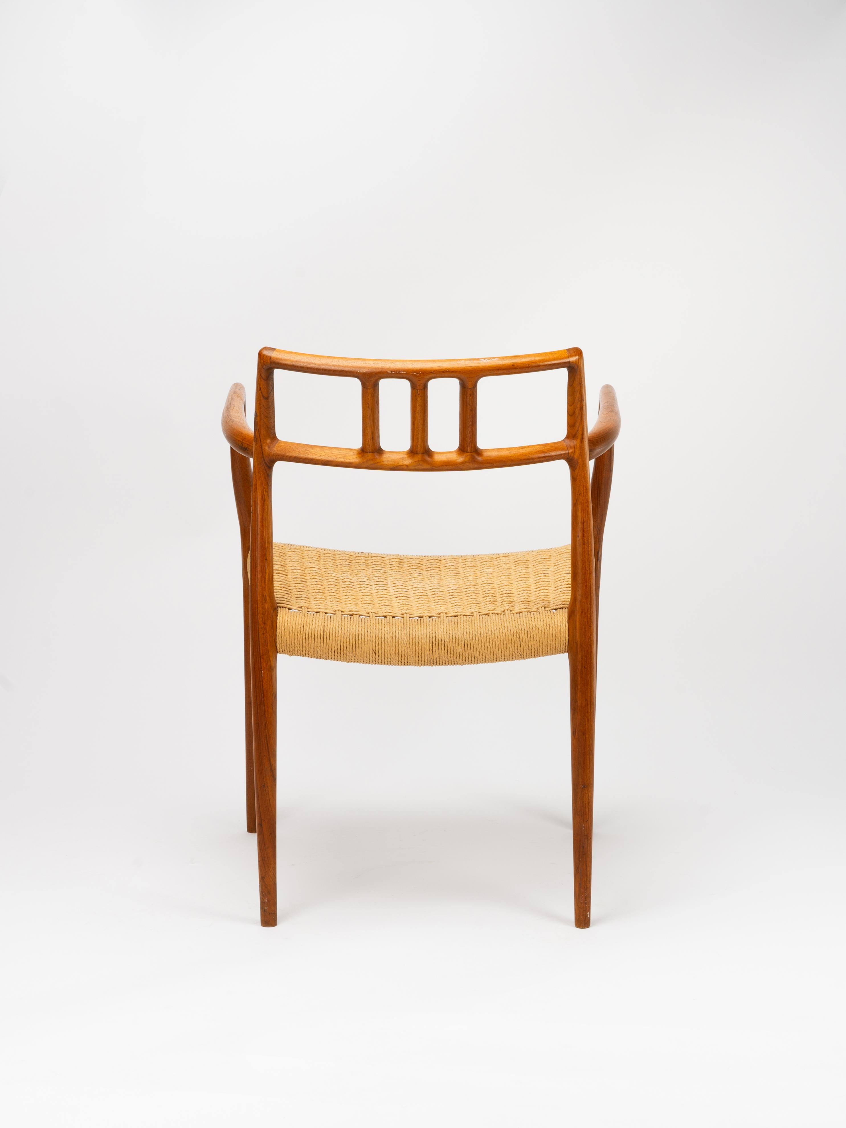 Poltrona da pranzo in teak Niels Otto 32 per J.L.A. Møllers Møbelfabrik In condizioni buone in vendita a Fort Collins, CO
