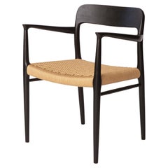 Poltrona Niels Otto Møller nera anni '60 - Sedia danese di metà secolo modello 56 - Res