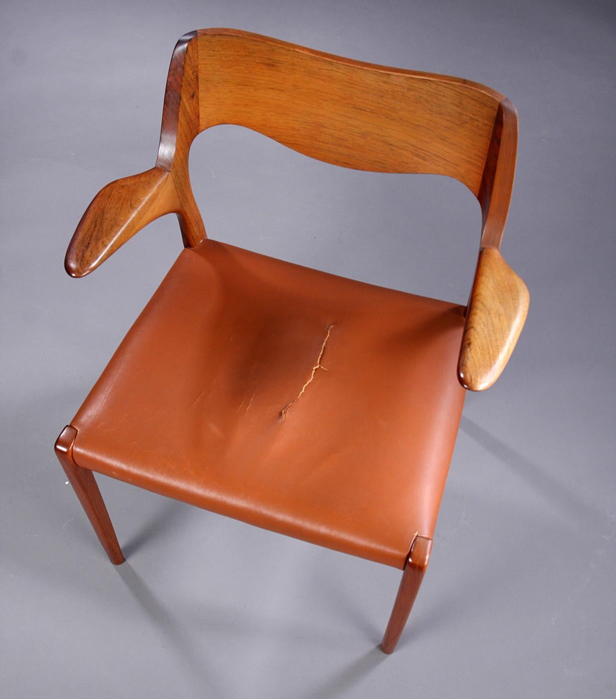 Mid-20th Century Niels Otto Møller Armchair Model 55, Denmark