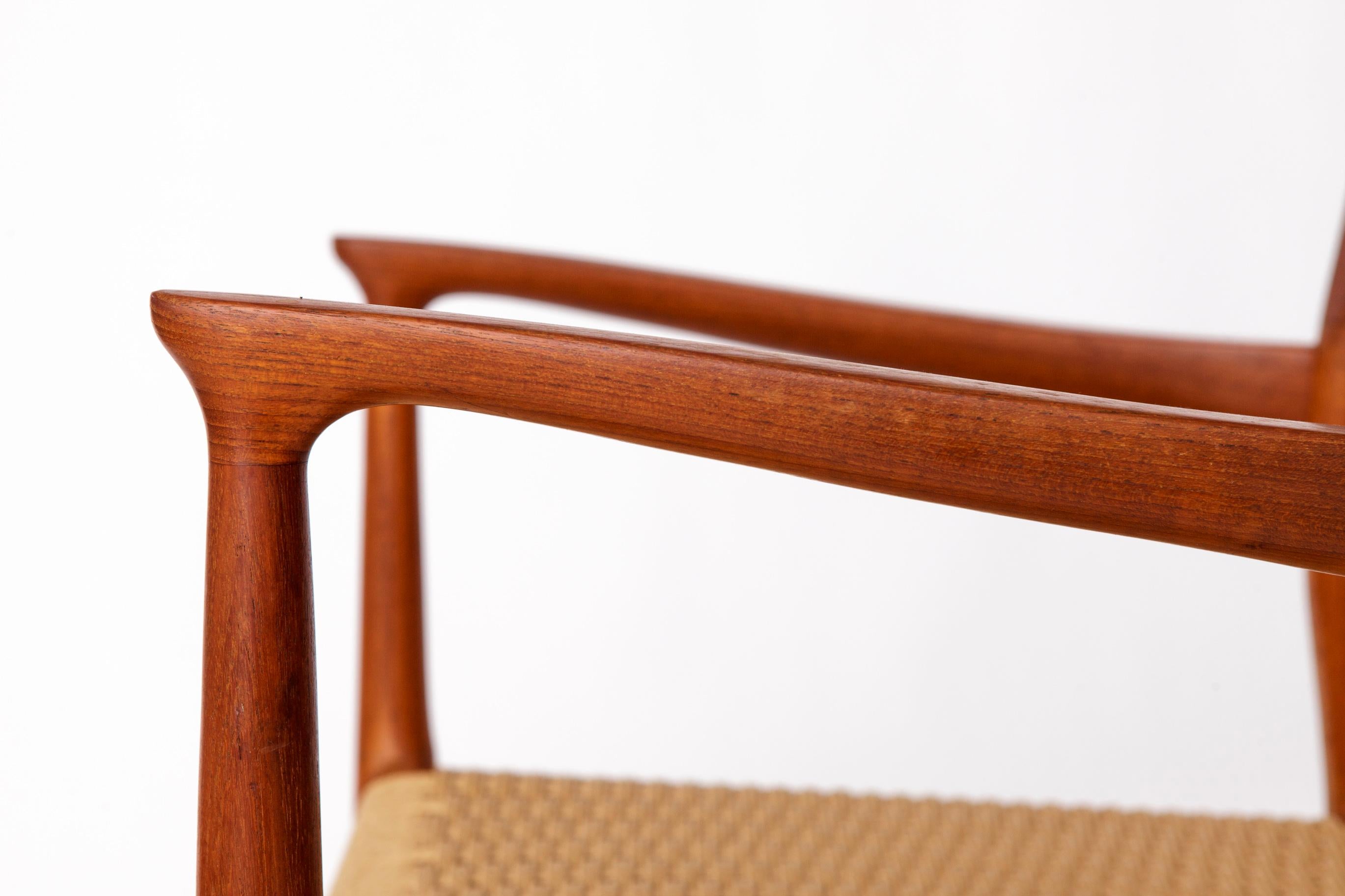 Niels Otto Møller Sillón nº 56 - Teca y cuerda danesa - 1954 Danés de mediados de siglo en Bueno estado para la venta en Hannover, DE