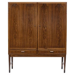 N.O. Møller Cabinet In Rio Rosewood with Maple Interior, Denmark, 1960s
