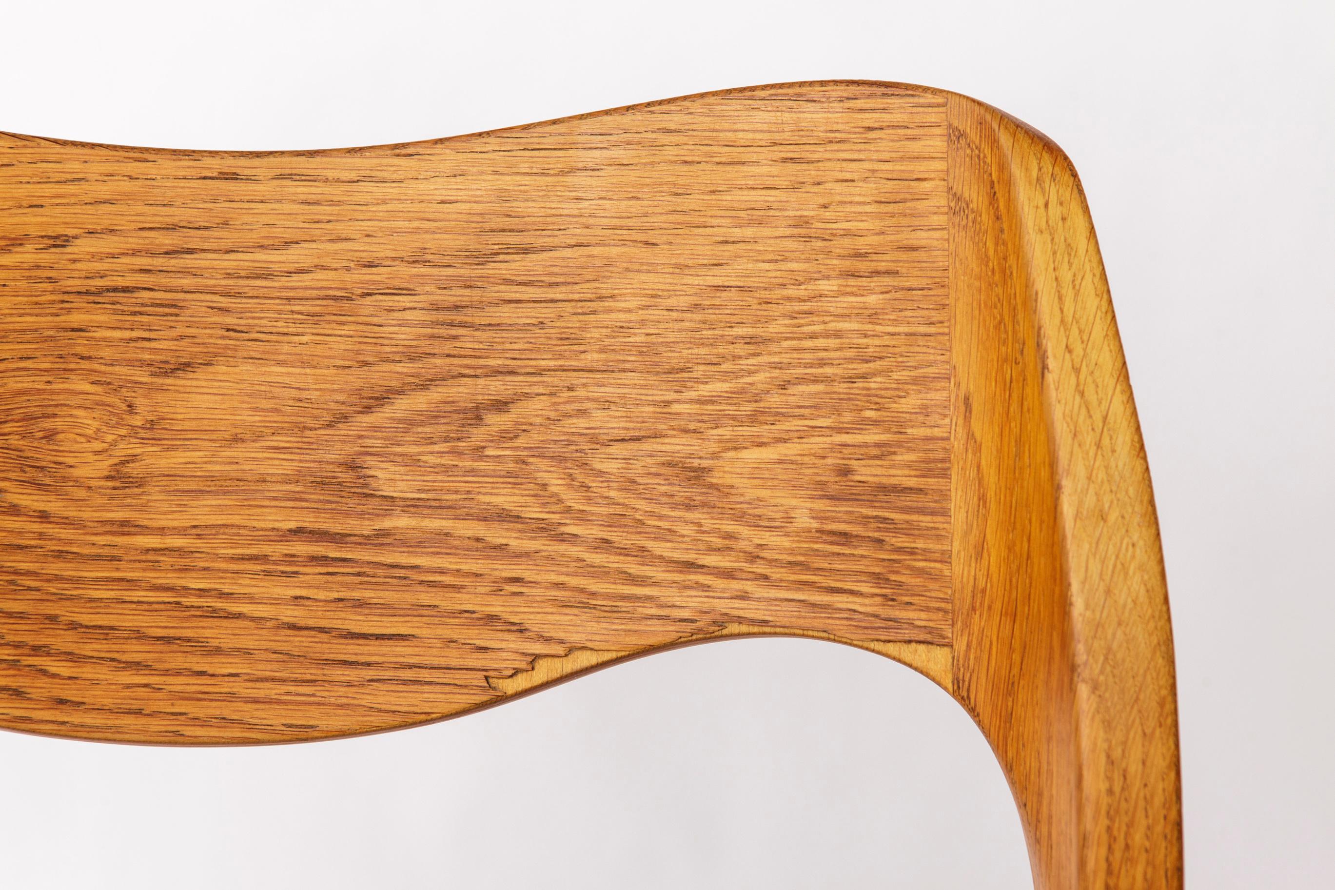 Polished Niels Otto Møller Chair Model 71 – Danish Oak, New Papercord, 1960s For Sale