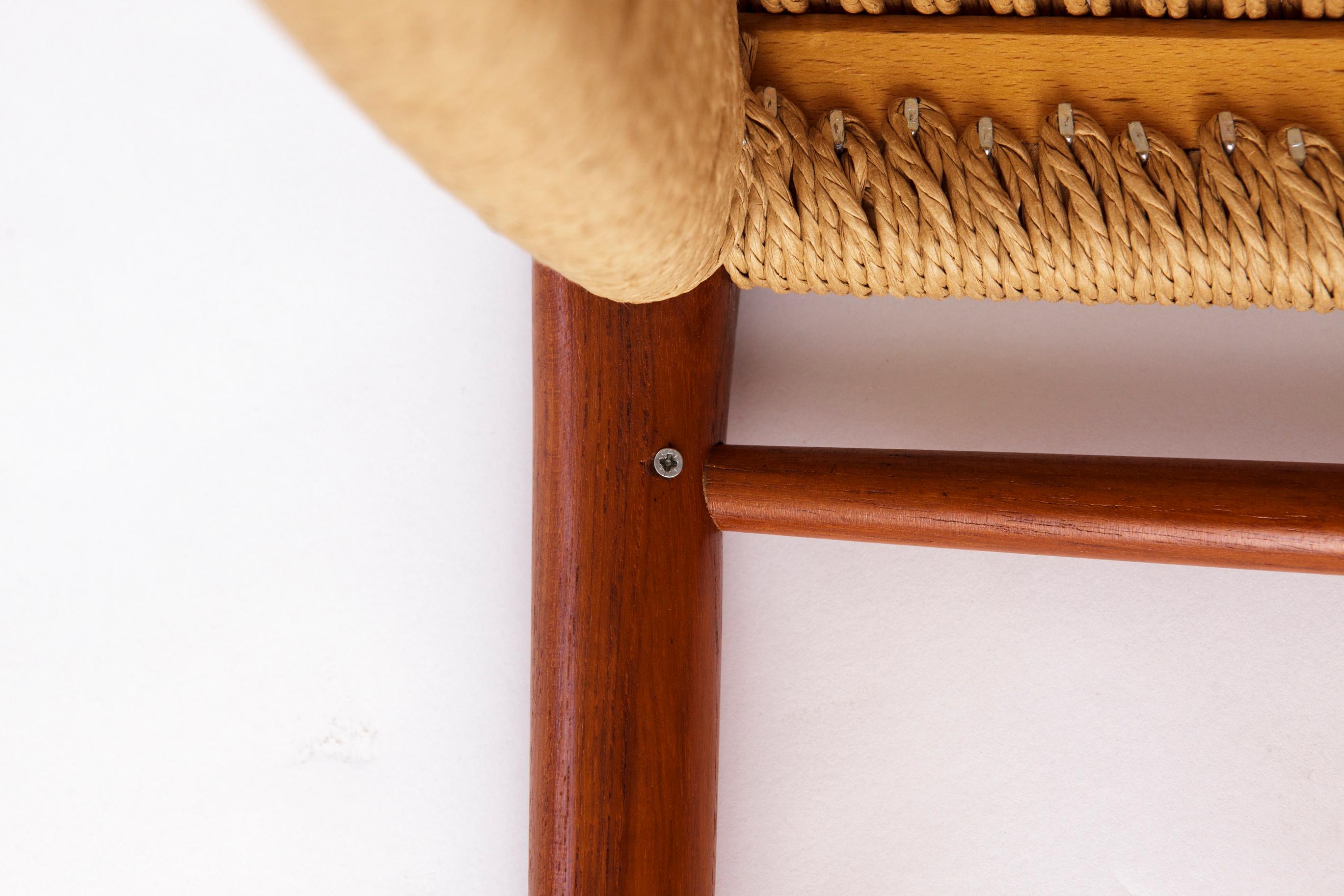Teak Niels Otto Møller Chair, Model 75 (1950s) – with Repair – Vintage Danish Mid-Cen For Sale