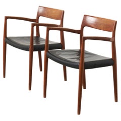 Niels Otto Møller dining chairs, model 57