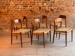 Niels Otto Møller Dining Chairs Set of Six Model 75 JL Møller Møbelfabrik Danish