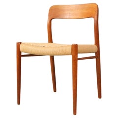 Niels Otto Møller Chaise de salle à manger Modèle 75, années 1970 Danemark