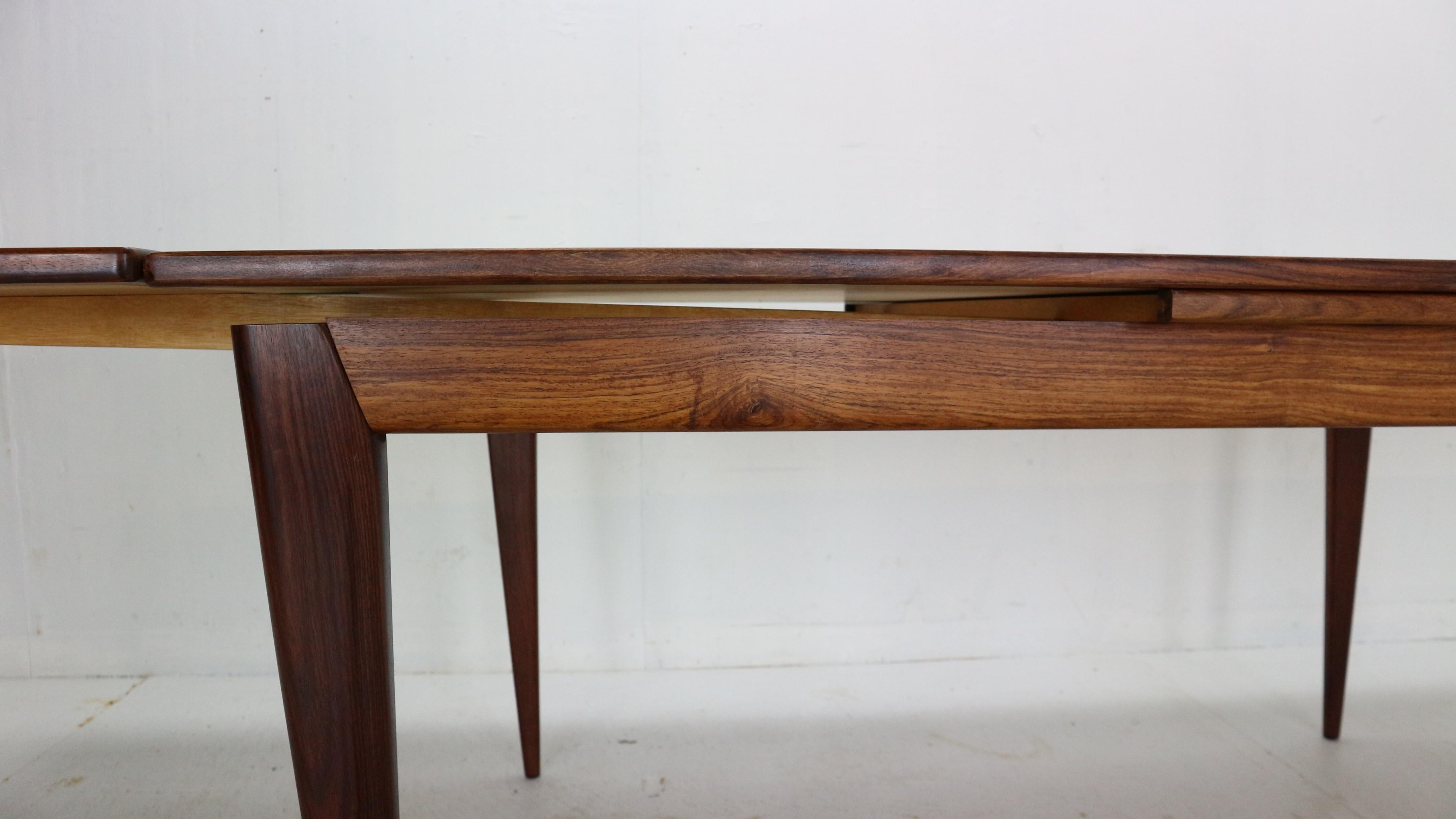 Niels Otto Møller Extendable Rosewood Dinning Table No:254 For J.L. Møllers 1960 9