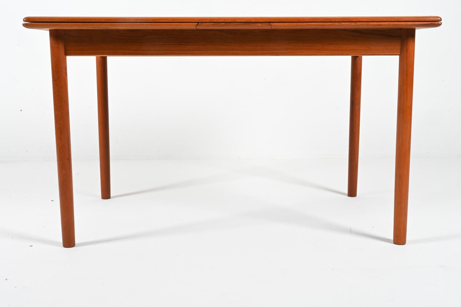 Mid-Century Modern Niels Otto Møller for J.L. Møller Danish Teak Draw-Leaf Dining Table For Sale