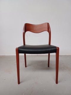 Niels Otto Møller Four Fully Restored Teak Dining Chairs, Custom Upholstery