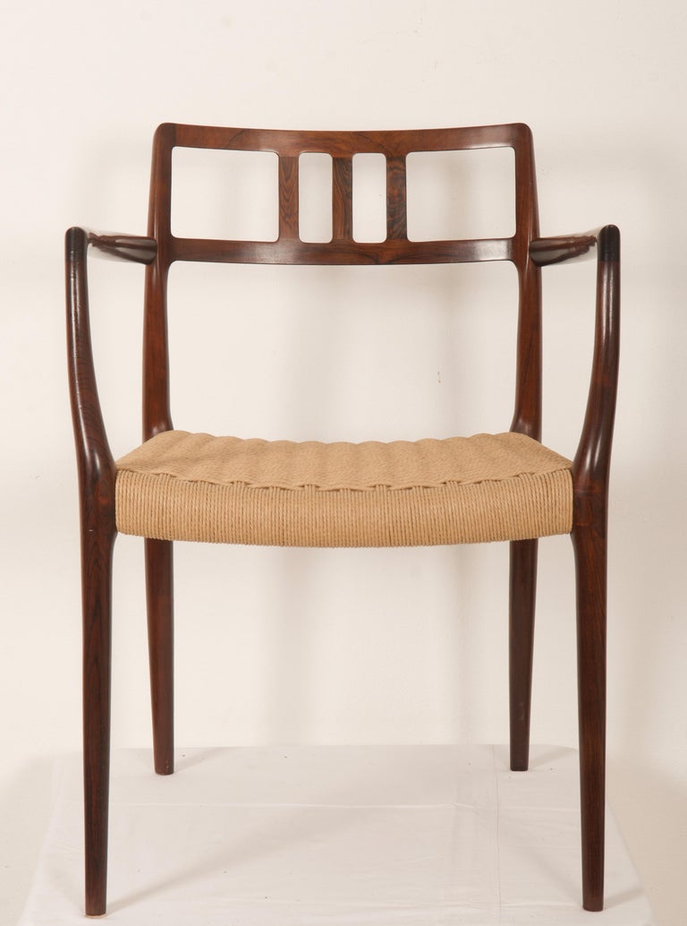 Niels Otto Møller Hardwood Armchair Model 64, Denmark In Good Condition For Sale In Vienna, AT