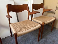 2 Niels Otto Møller Model 55 Armchairs, 1950s, Vintage – Reserved for Gary