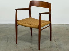 Niels Otto Møller Model 56 Teak Armchair with Woven Cord Seat