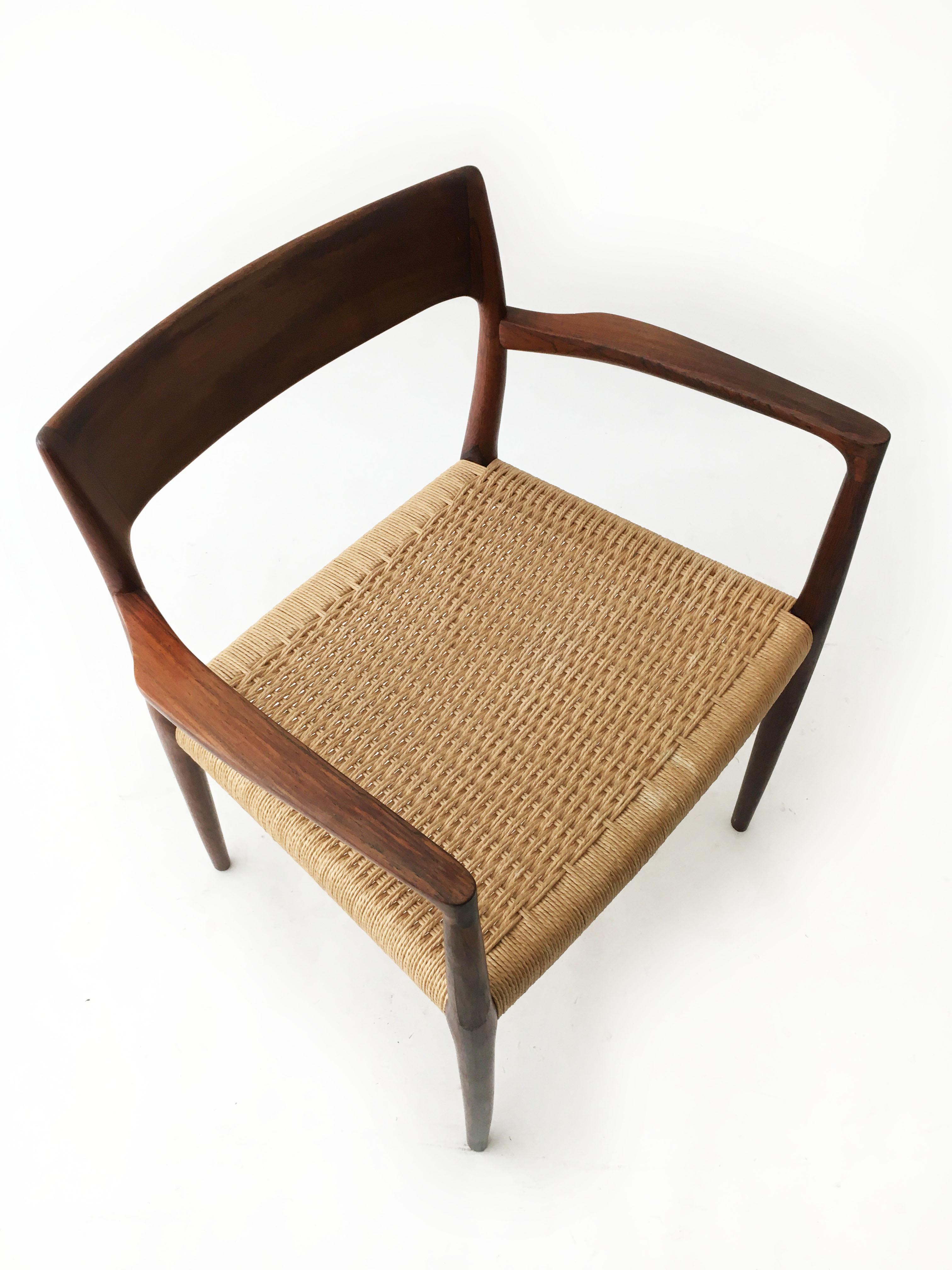 Danish Niels Otto Møller Model 57, Carver Armchair, Denmark, 1958 For Sale