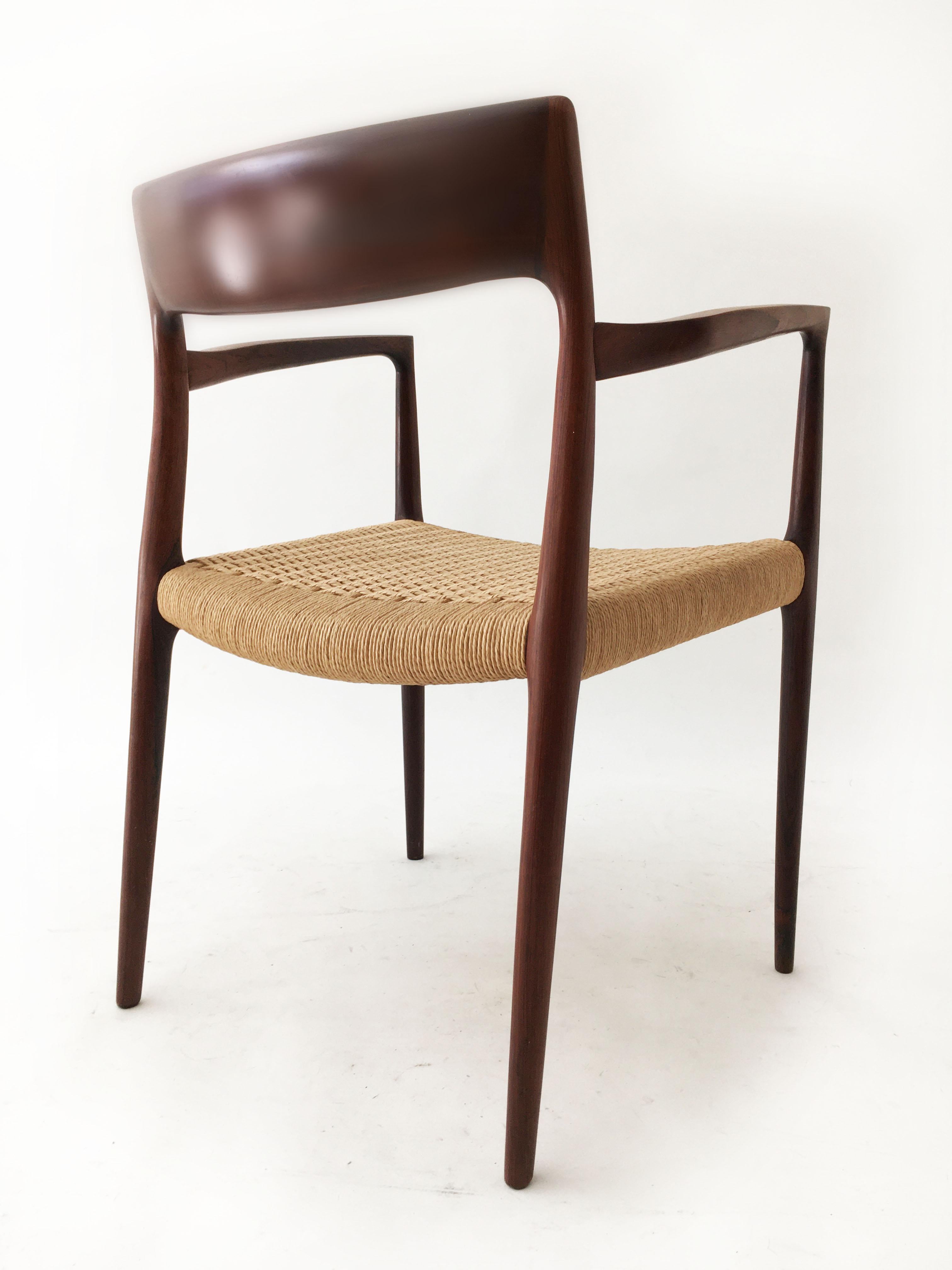 Niels Otto Møller Model 57, Carver Armchair, Denmark, 1958 In Good Condition For Sale In Vienna, AT