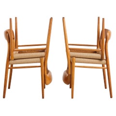 Niels Otto Møller Model 75 Oak Dining Chairs with Papercord Seats, Set of Four