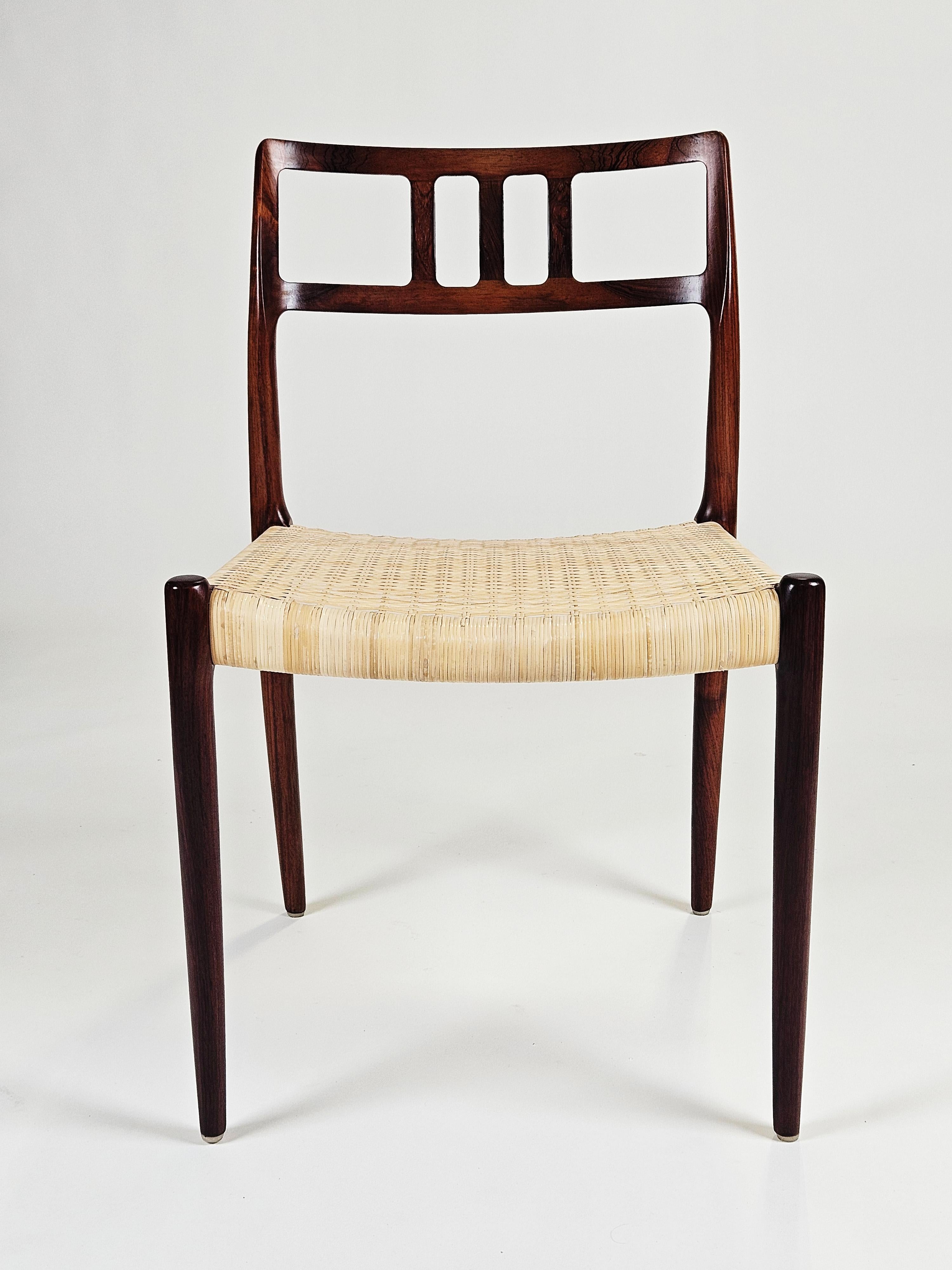 Danish Niels Otto Møller model 79 dining chairs, set of 14, J.L. Møllers Møbelfabrik For Sale