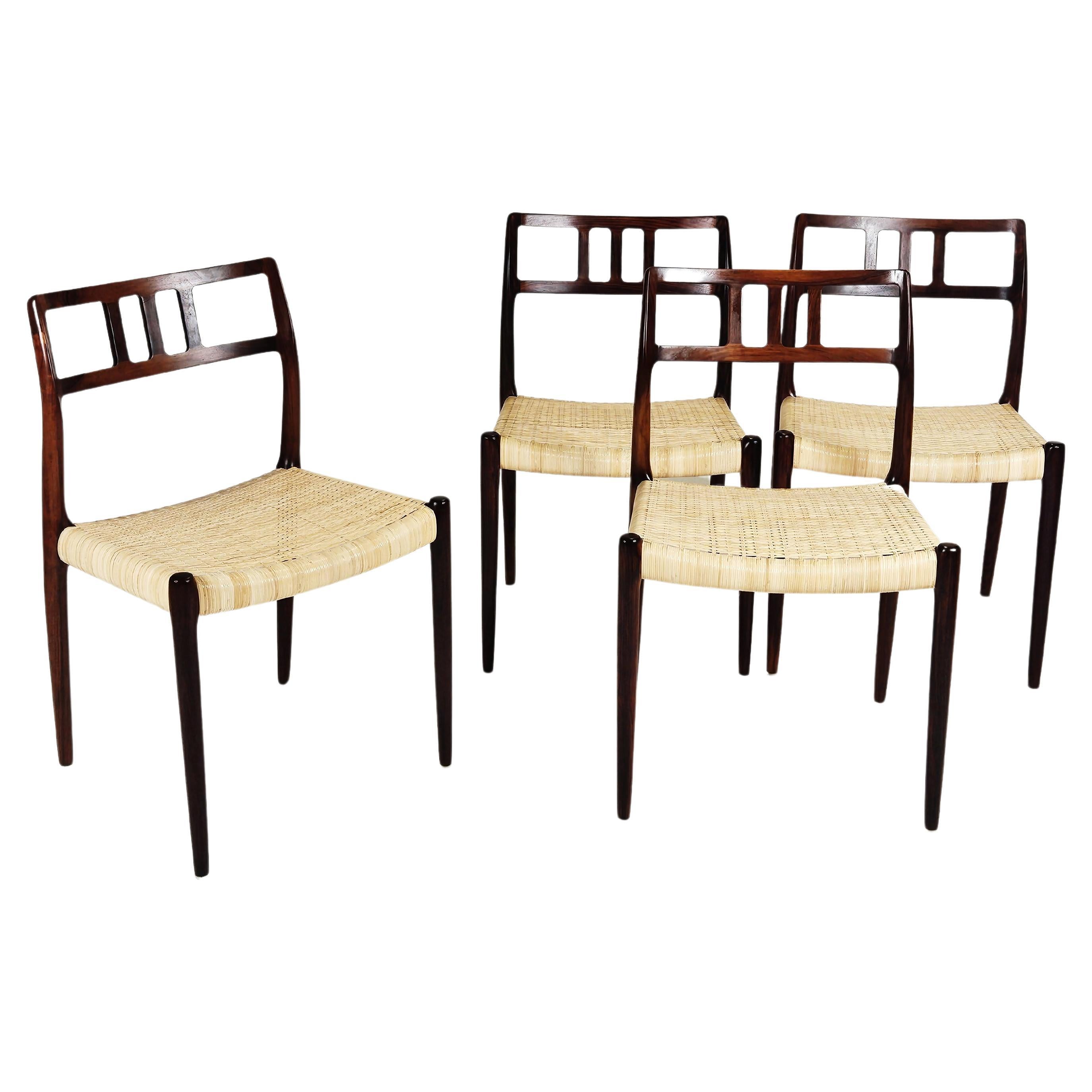 Niels Otto Møller model 79 dining chairs, set of 14, J.L. Møllers Møbelfabrik For Sale