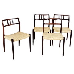 Vintage Niels Otto Møller model 79 dining chairs, set of 14, J.L. Møllers Møbelfabrik
