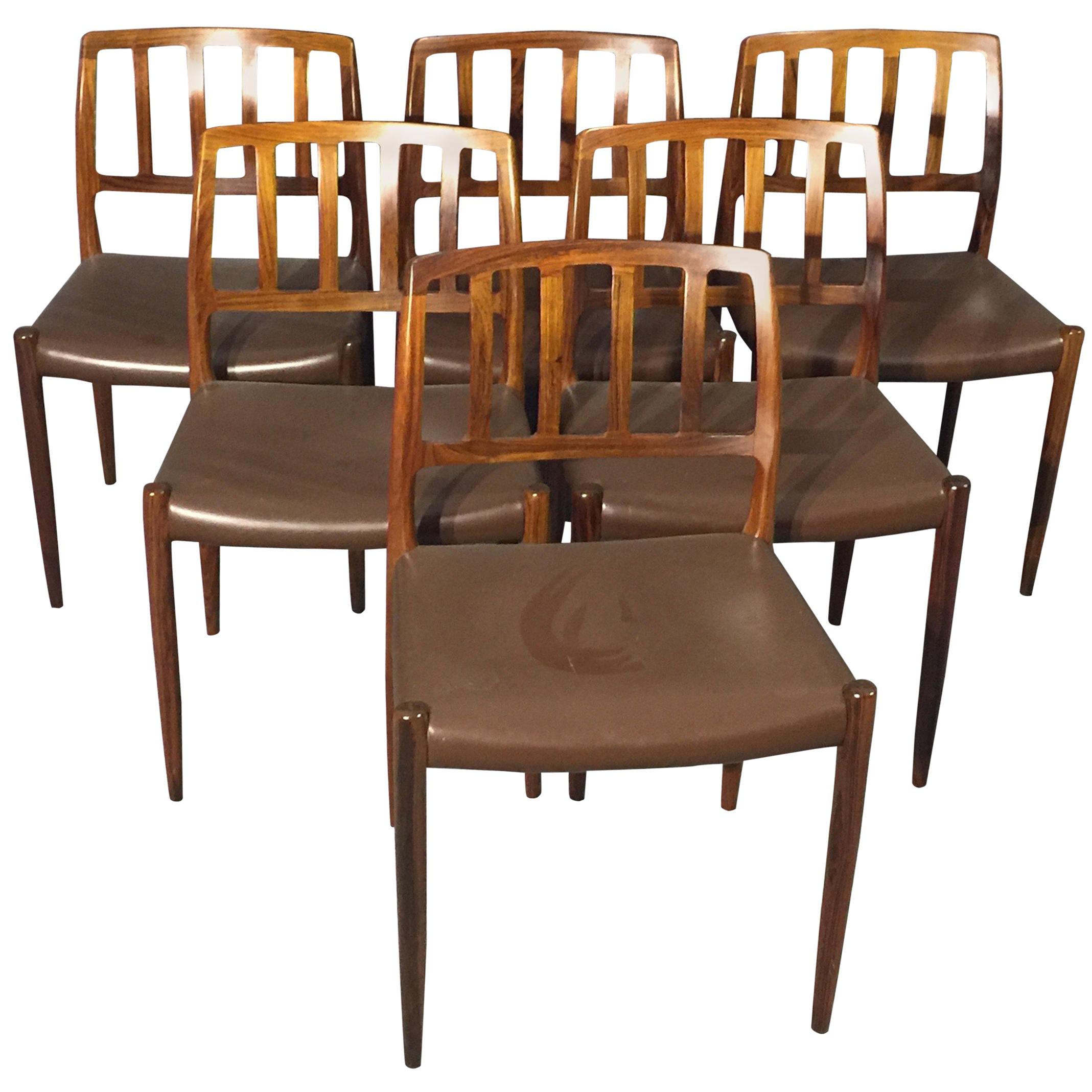 Niels Otto Møller Model 83 Rosewood, 1960s, Danish Midcentury For Sale