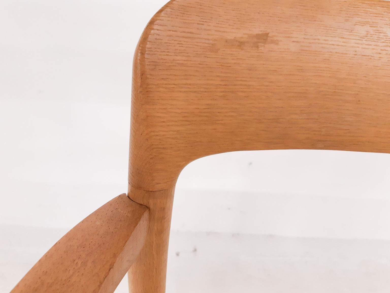 Niels Otto Møller Oak Armchair or Dining Chair, Model 56, Denmark, 1959 4