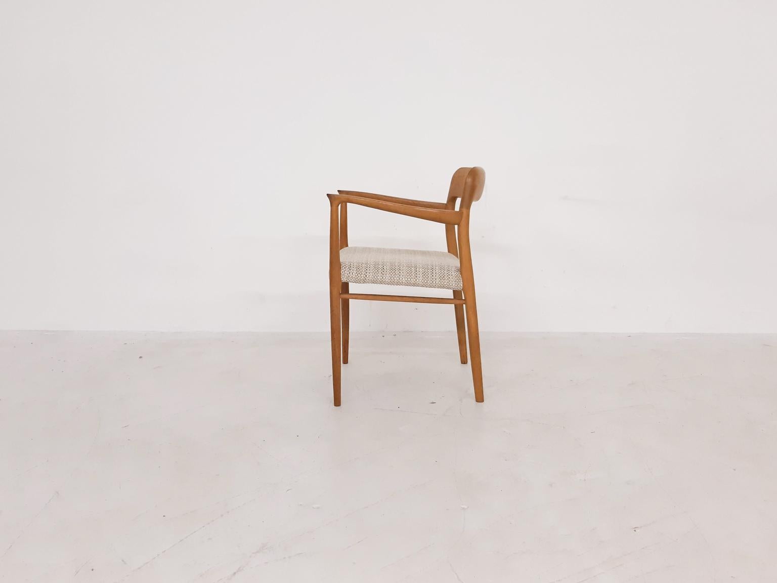 Scandinavian Modern Niels Otto Møller Oak Armchair or Dining Chair, Model 56, Denmark, 1959