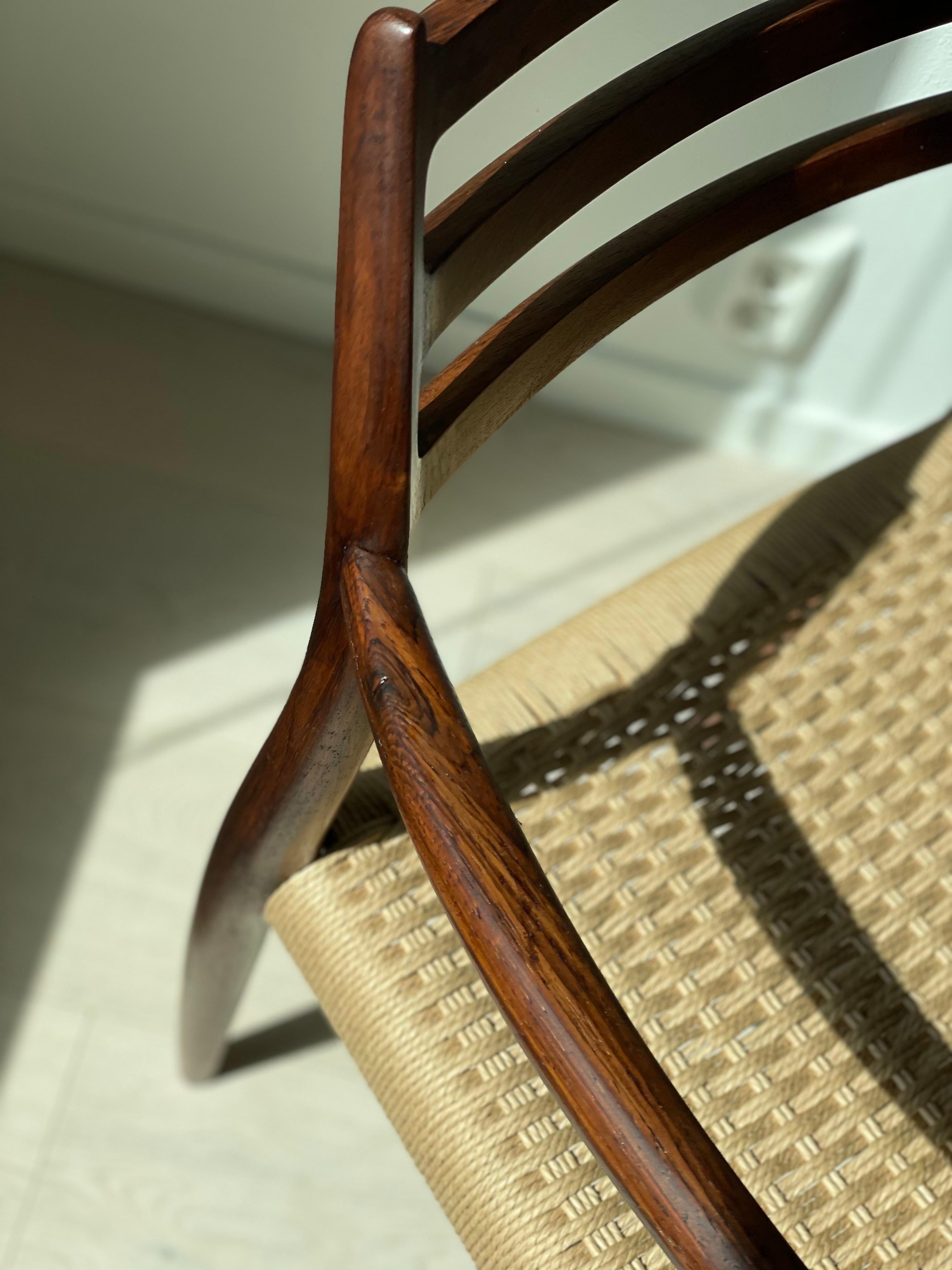Niels Otto Møller Rosewood Armchair, Modell 62 Denmark 1960 s For Sale 5