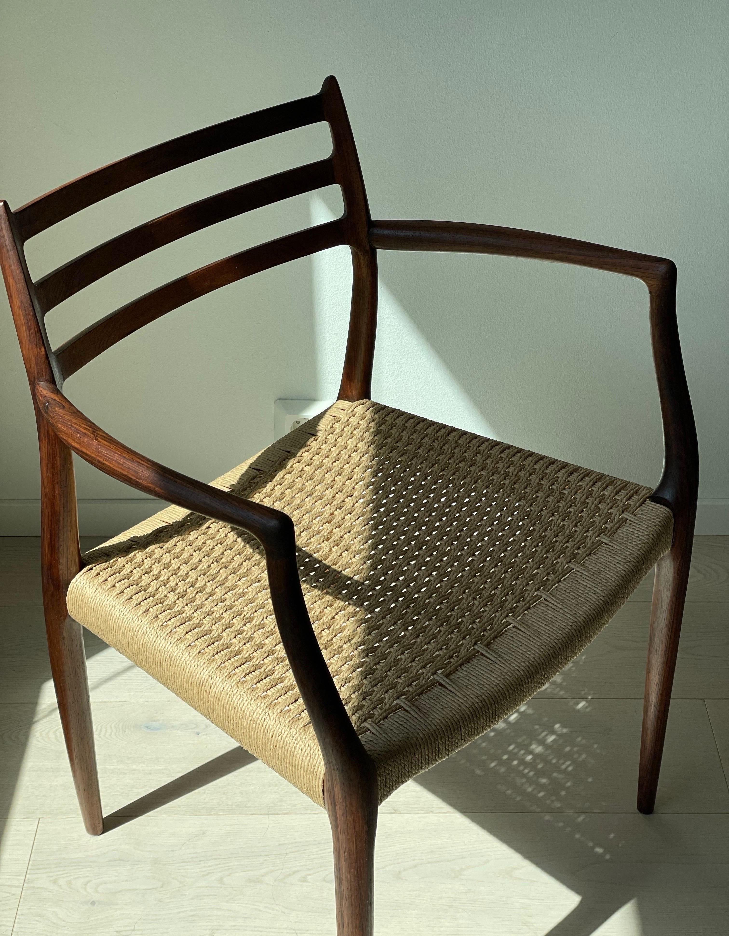 Niels Otto Møller Rosewood Armchair, Modell 62 Denmark 1960 s In Good Condition For Sale In Bergen, NO
