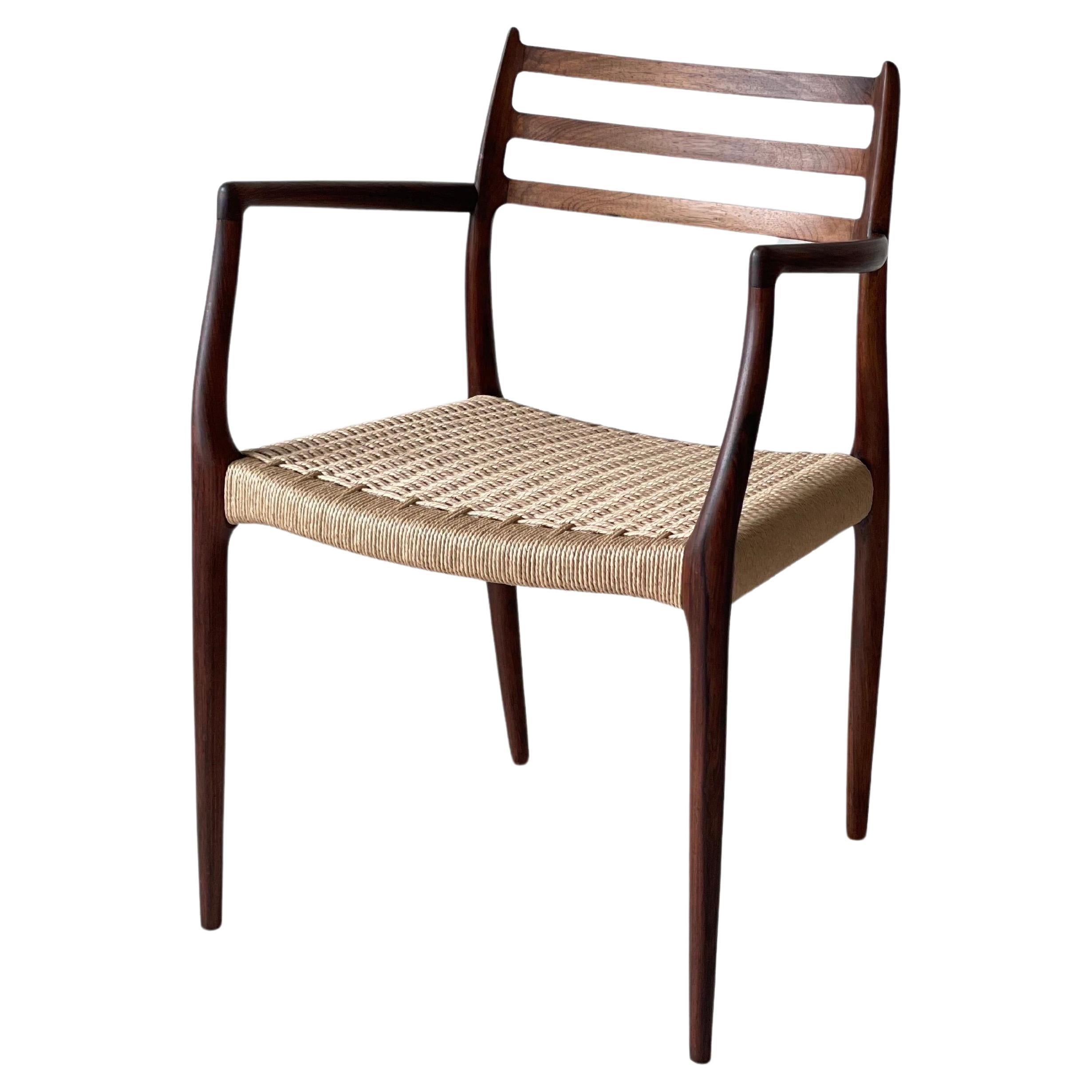 Niels Otto Møller Rosewood Armchair, Modell 62 Denmark 1960 s