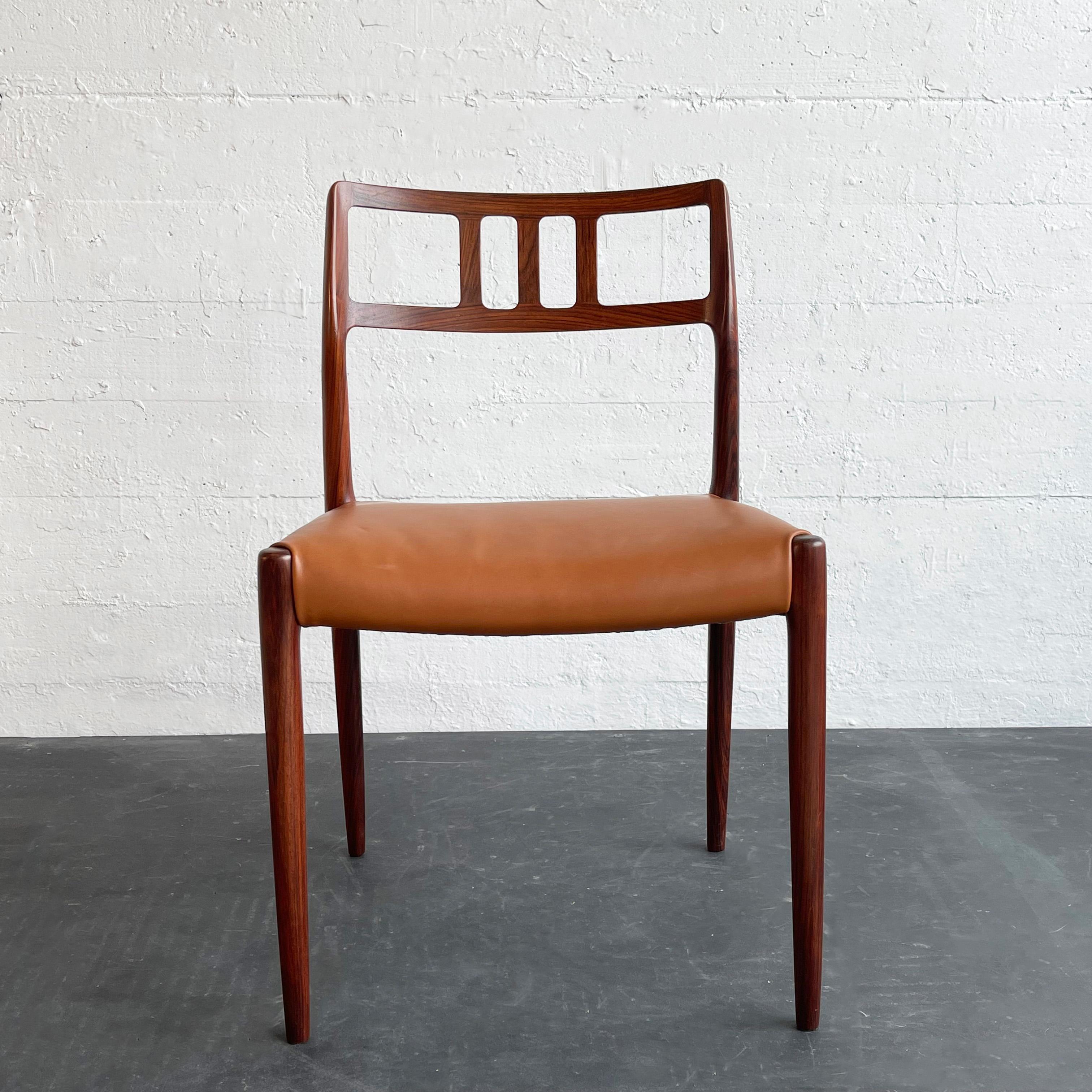 Niels Otto Møller Rosenholzstuhl Modell 79 für J.L. Møllers Møbelfabrik (Skandinavische Moderne) im Angebot