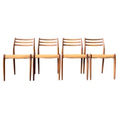 Niels Otto Møller Set of 4 Model 79 chairs