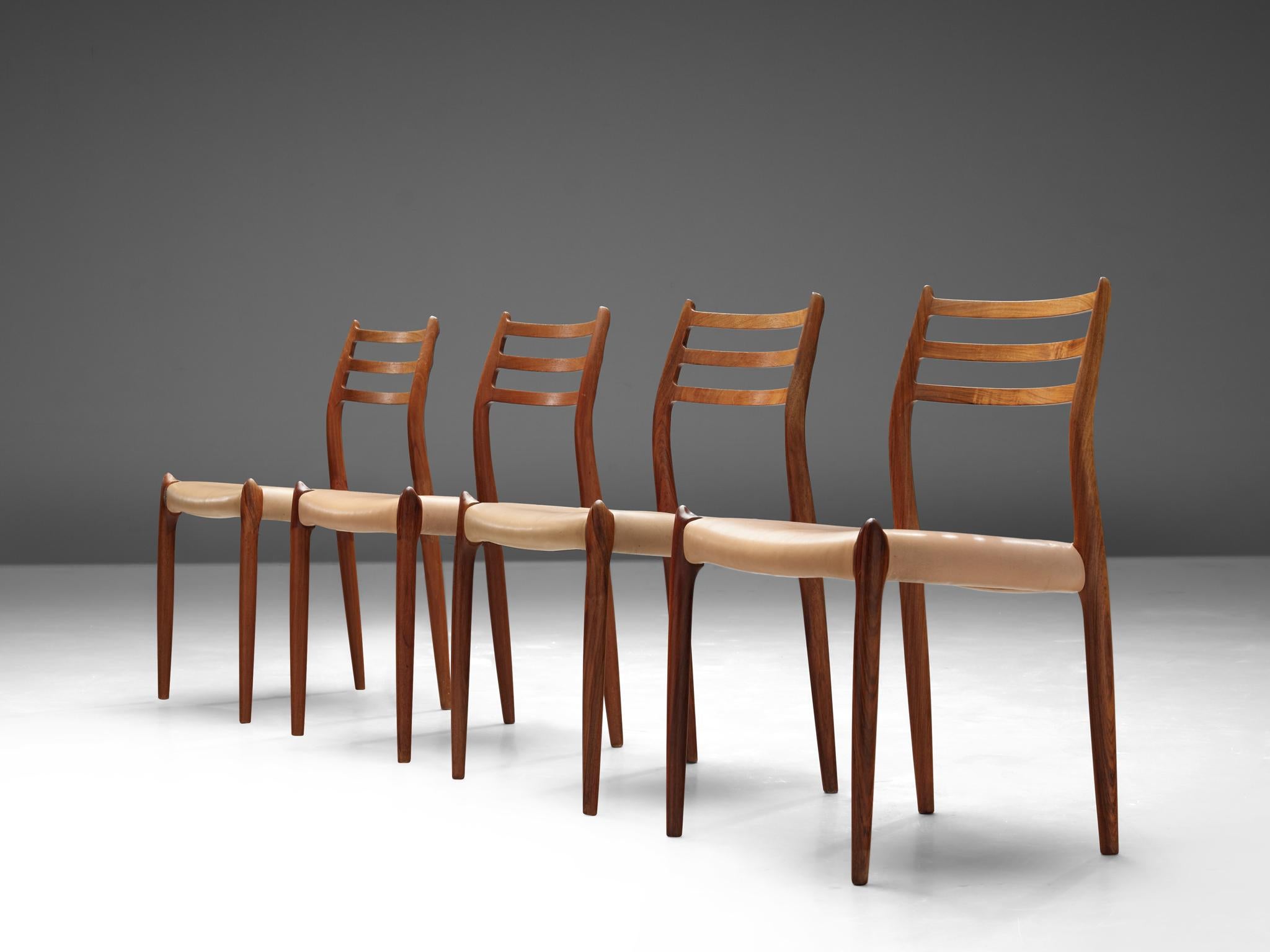 Danish Niels Otto Møller Set of Four Dining Chairs