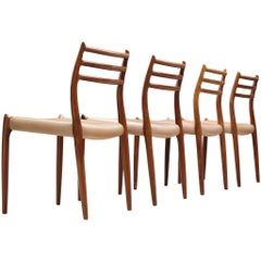 Niels Otto Møller Set of Four Dining Chairs