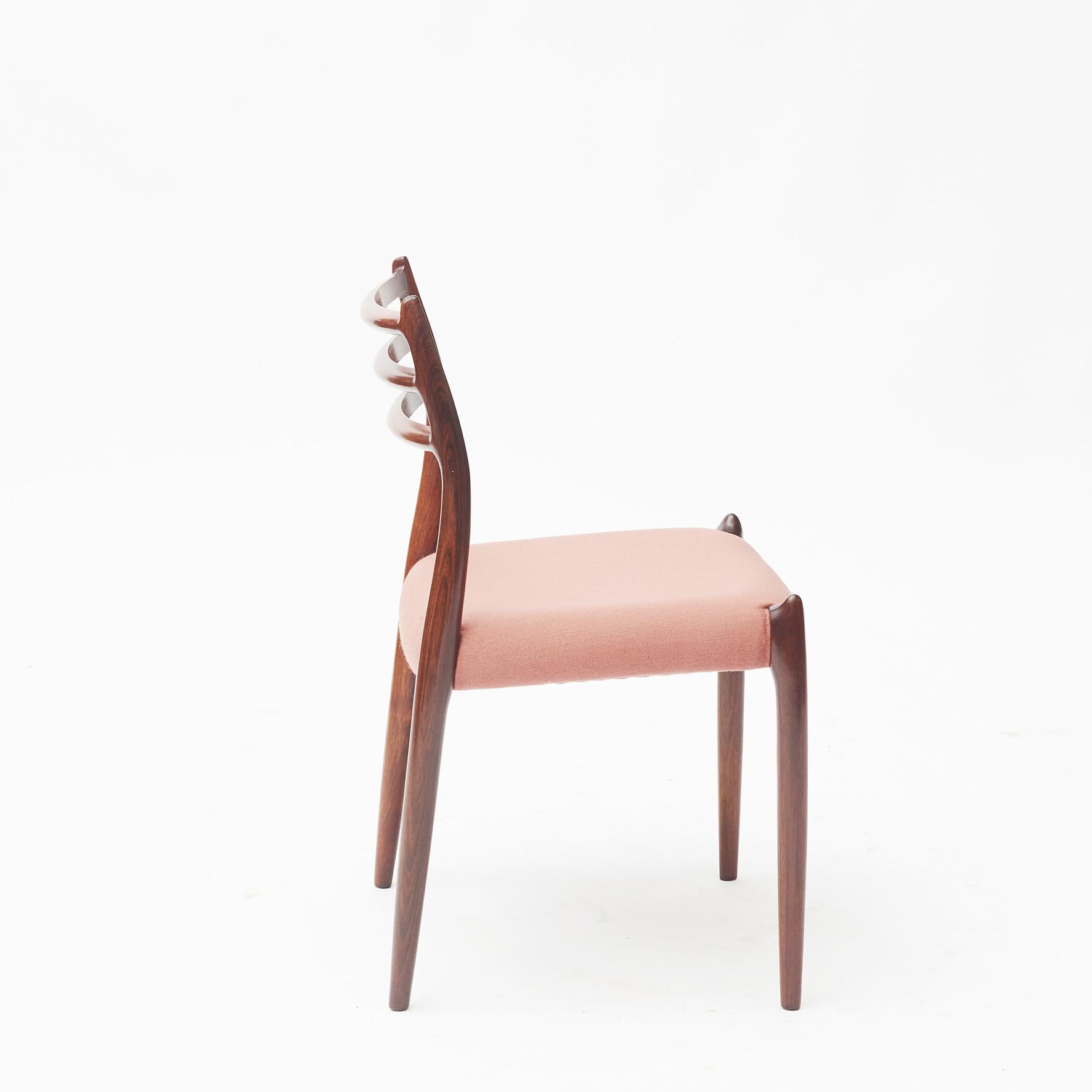 Modern Niels Otto Møller, Set of Six Dinning Chairs, Model 78