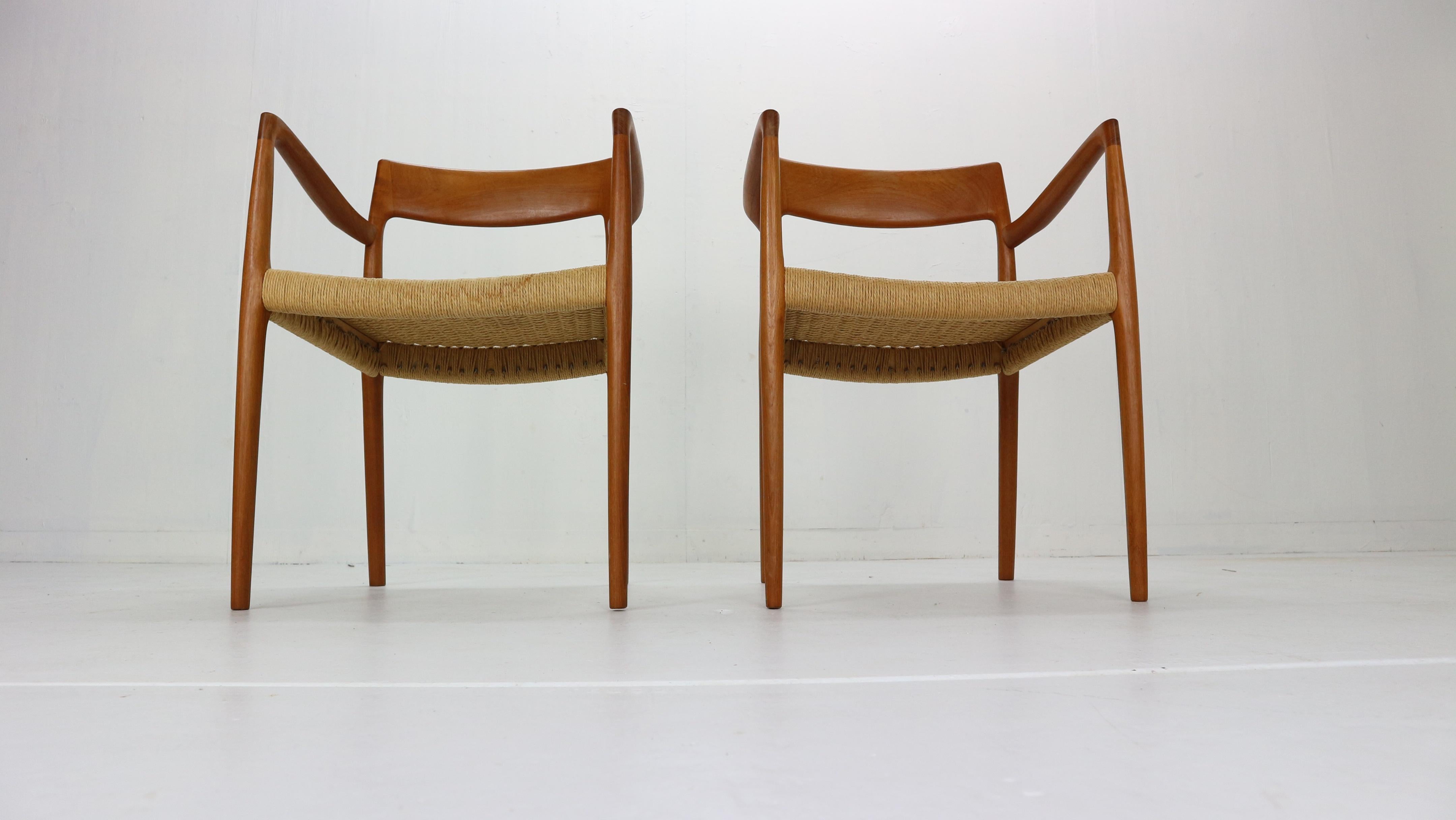 Papercord Niels Otto Møller Set of Two Armchairs 